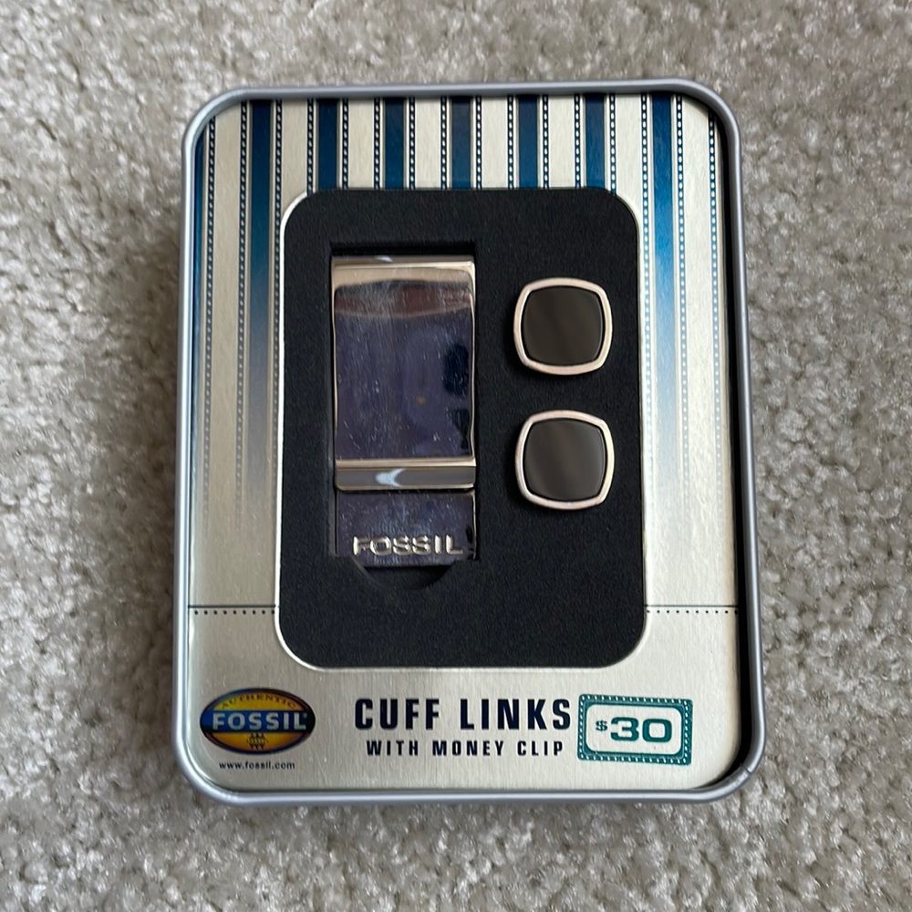 OBO/Fossil Cuff links and money clip set